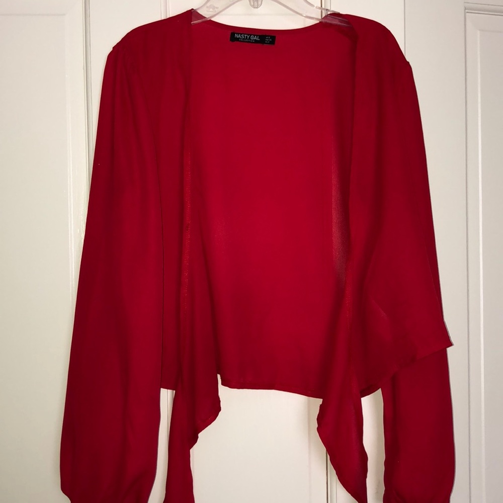 Nasty Gal silk tie crop top (THIS IS A CROP TOP)